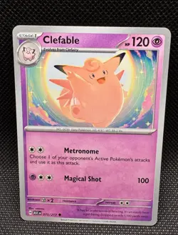 Pokemon TCG Clefairy 085 SV Promo (Van Gogh) & Clefable 075/217 Holo Lot - Image 2