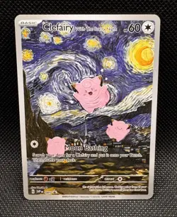 Pokemon TCG Clefairy 085 SV Promo (Van Gogh) & Clefable 075/217 Holo Lot - Image 4