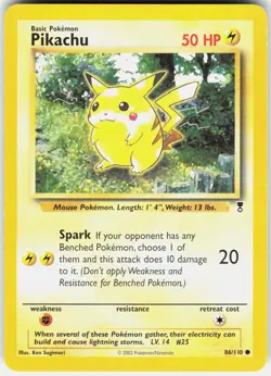 Pikachu 86/110 Common Legendary Collection Pokemon Moderately Played - Image 1