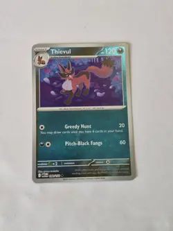 Thievul 090/132 Common Mega Evolution Pokemon Reverse Holo Near Mint - Image 1