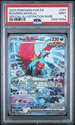 Roaring Moon ex 251/182 Paradox Rift Special Illustration Rare Pokemon TCG PSA 9 - Image 1
