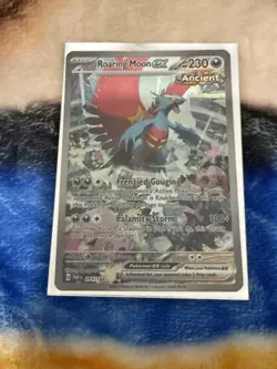 Pokemon TCG Roaring Moon EX Paradox Rift 251/182 Holo Special Illustration Rare - Image 1