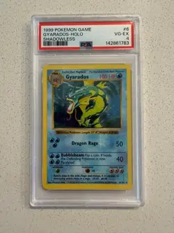 PSA 4 1999 SHADOWLESS Base Set Gyarados 8/102 Holo Foil Pokemon - Image 1
