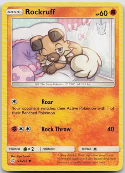 Rockruff 123/236 Cosmic Eclipse Common Pokemon MP - Image 1