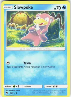 Slowpoke 54/214 Common Lost Thunder Pokemon Lightly Played - Image 1