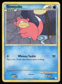 Slowpoke 81/123 Common HeartGold & SoulSilver Pokemon LP - Image 1