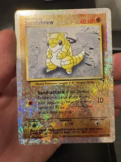 Pokemon Legendary Collection Sandshrew 91/110 Reverse Holo LP WOTC Fireworks - Image 1