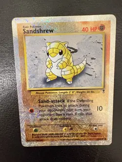 Pokemon Legendary Collection Sandshrew 91/110 Reverse Holo LP WOTC Fireworks - Image 2