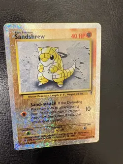 Pokemon Legendary Collection Sandshrew 91/110 Reverse Holo LP WOTC Fireworks - Image 4