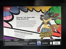 Pokemon TCG Ascended Heroes Premium Poster Collection Mega Lucario (ERROR) New! - Image 2