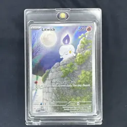 Pokemon TCG Litwick Card White Flare Illustration Rare Holo 101/086 - Image 1