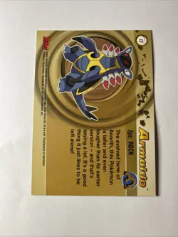 Topps Pokemon Advanced Card Armaldo #13 - Image 2