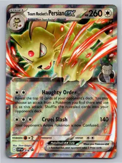 Team Rocket's Persian ex 218 Holo Promo Scarlet & Violet Promo Pokemon Near Mint - Image 1