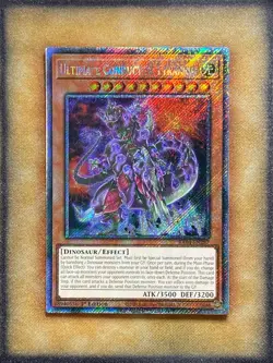 Yugioh Ultimate Conductor Tyranno RA04-EN287 Platinum Secret Rare 1st Ed NM - Image 1