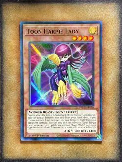 Yugioh Toon Harpie Lady TOCH-EN002 Super Rare 1st Ed NM - Image 1