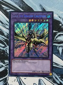 Yugioh Gaia the Dragon Champion LOB-EN125 Secret Rare 25th Anniversary NM - Image 1