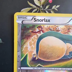 Snorlax 77/124 Reverse Holo Fates Collide NM Rare Pokemon TCG Card - Image 2