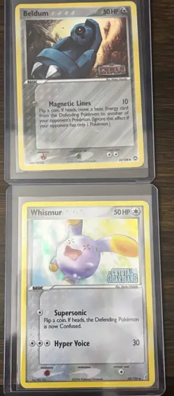 Pokemon TCG 2 Card Lot Whismur 69/100 & Beldum 45/108 Holographic Sets - Image 1