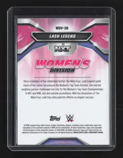 2026 Topps Chrome WWE #WDV-38 Lash Legend Women's Division Blue Refractor #/150 - Image 2