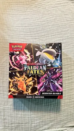 Pokemon TCG Scarlet & Violet Paldean Fates Booster Bundle 6 Pack New Sealed - Image 1