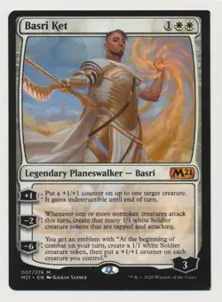 Basri Ket Misprint Square Corners Core Set 2021 Error mtg magic the gathering - Image 1