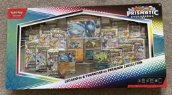 Pokemon TCG Prismatic Evolutions Lucario Ex & Tyranitar Ex Premium Collection - Image 1