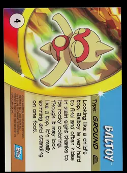 Pokemon Card - Baltoy Topps Pokemon Advanced Challenge 4 Blue Logo - Image 2