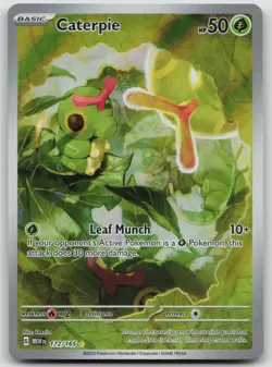 Caterpie 172/165 SV: 151 Illustration Rare Pokemon Card NM - Image 1