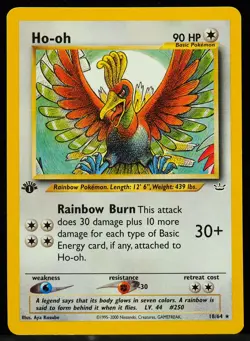 Ho-Oh #18/64 1st Ed. Neo Revelation NM Pokemon Card - Image 1