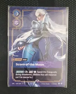 Riftbound Diana, Scorn of the Moon - Sealed Plated Metal Prize Wall Card - Image 2