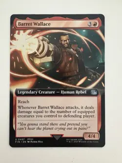 Barret Wallace Borderless MTG Magic the Gathering Card NM Near Mint FIN - Image 1