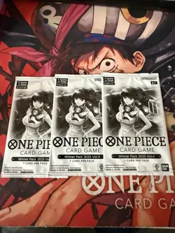 Bandai One Piece Card Game Winner Pack 2025 Vol.4 English 3 sealed Packs - Image 1