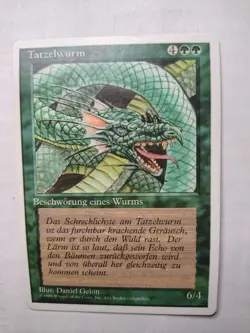 Tatzelwurm Craw Wurm German 1995 MTG Fourth Edition Magic Card - Image 1