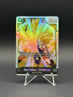 Bandai Dragon Ball Super Son Gohan Childhood FB01-140 SCR Holo Battle Card - Image 1
