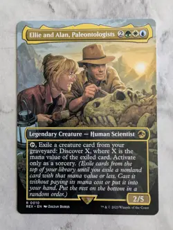 Ellie and Alan, Paleontologists (Borderless) | MTG REX | Rare Jurassic EDH | NM - Image 1
