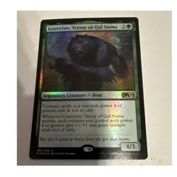 Wizards of the Coast MTG Goreclaw Terror of Qal Sisma M19 Foil Green 4/3 - Image 1