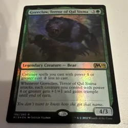 Wizards of the Coast MTG Goreclaw Terror of Qal Sisma M19 Foil Green 4/3 - Image 2
