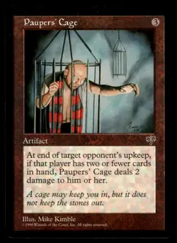 Paupers' Cage Rare Mirage Magic: The Gathering Lightly Played - Image 1