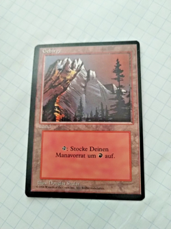 MTG Mountain (Gebirge) German FBB Regular Miscut - Some Edge Wear - See Pics - Image 1