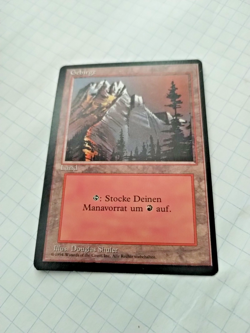 MTG Mountain (Gebirge) German FBB Regular Miscut - Some Edge Wear - See Pics - Image 2