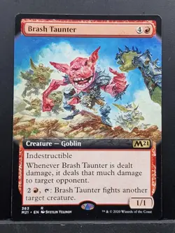 BRASH TAUNTER - M21 - MTG - Magic the Gathering Borderless Extended Art Rare (A) - Image 1