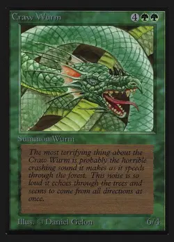 Magic the Gathering International Edition Craw Wurm NM MTG (IE) - Image 1