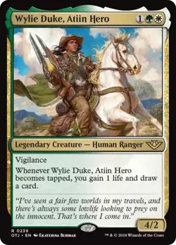 Wylie Duke, Atiin Hero [Outlaws of Thunder Junction] Foil Near Mint - Image 1