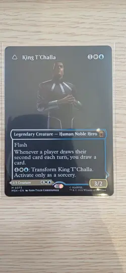 King T'Challa Black Panther | Borderless | MTG | MSH | Near Mint | English EN - Image 1