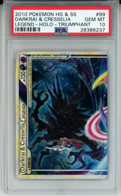 POKEMON TRIUMPHANT DARKRAI & CRESSELIA LEGEND TOP #99 PSA 10 GEM MINT #28386237 - Image 1