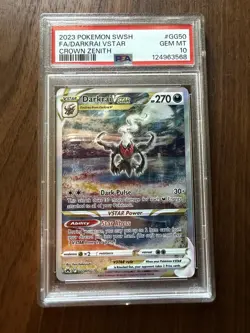 Pokemon Darkrai VSTAR GG50/GG70 Crown Zenith Galarian Gallery Holo PSA 10 - Image 1