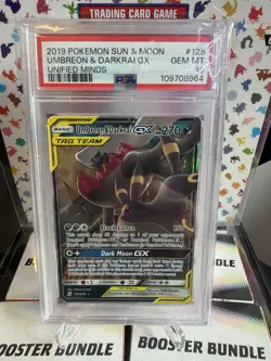 Umbreon & Darkrai GX 125/236 Sm-Unified Minds Holo Pokemon TCG PSA 10 - Image 1