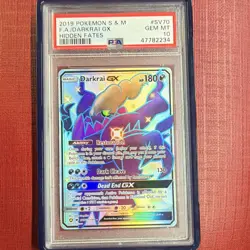 Pokemon 2019 Darkrai GX SV70/SV94 Hidden Fates Shiny Vault Holo PSA 10 - Image 1