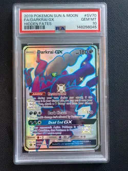 PSA 10 Pokemon Card TCG Hidden Fates Darkrai GX SV70/SV94 Full Art New Cert - Image 1