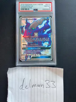 PSA 10 Pokemon Card TCG Hidden Fates Darkrai GX SV70/SV94 Full Art New Cert - Image 3